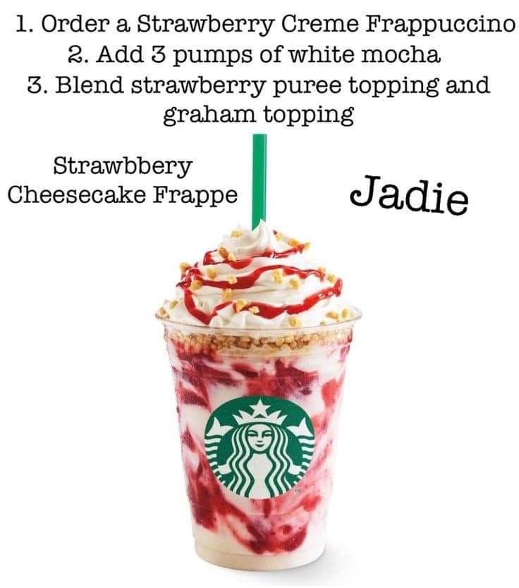 starbucks frappuccino frappe with red and white toppings