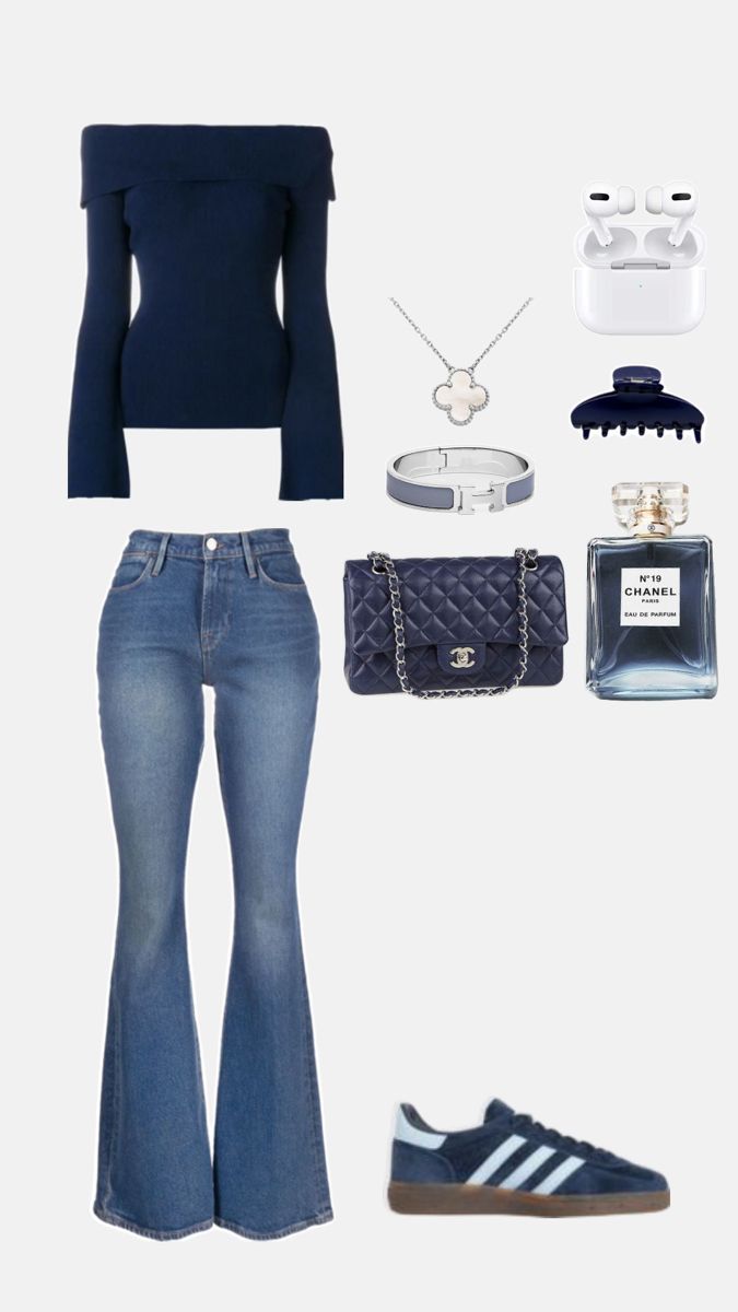 Outfit With Flare Jeans, Outfits With Flares, Blue Top Outfit, Flare Jean Outfit, Style Flare Jeans, Flare Jeans Outfit, Blue Flare Jeans, Latina Fashion Outfits, Outfit Inspo Casual