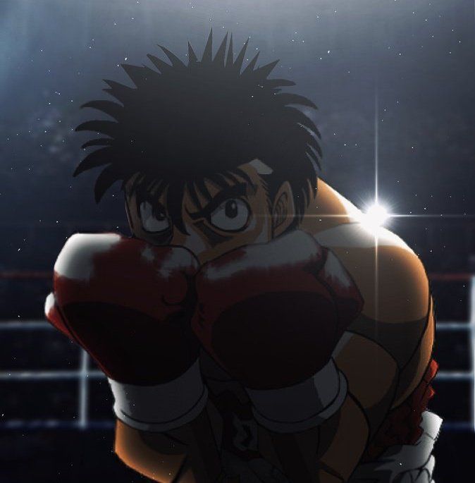 an animated image of a man with boxing gloves