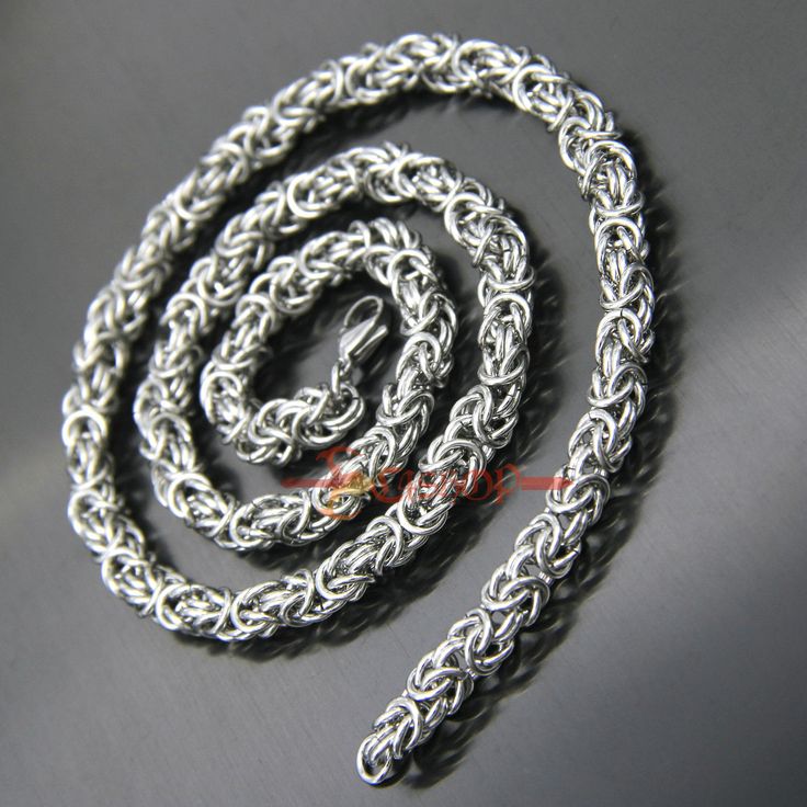 Stainless Steel Turkish Round Chain Maille Necklace Chainmaille Chain Mail 7/8Mm Chain Mail Necklace, Chain Maille Pendant, Silver Chainmail Necklace, Silver Chainmail Necklace With Chain Link, Gothic Stainless Steel Chainmail Jewelry, Chain Maille Necklace, Ebay Fashion, Chain Maille, Chain Mail