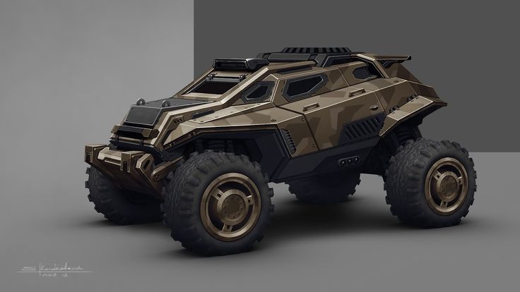 the vehicle is designed to look like an armored vehicle