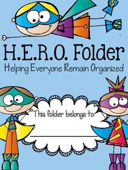 the book cover for helping everyone remain organized by h e r o folder