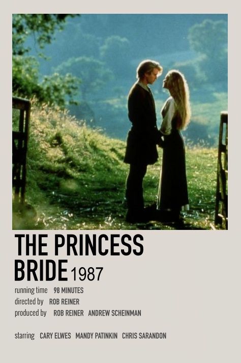 the princess bride movie poster with an image of two people standing next to each other