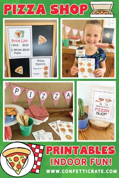 the pizza shop printables and activities for kids