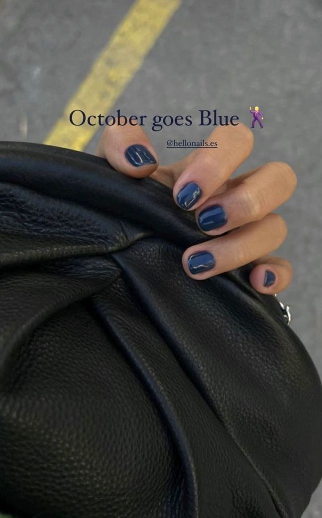 Shellac Blue Nails, Navy Tip Nails, Blue Nails Shellac, Navy Blue Short Nails, Navy Gel Nails, Navy Nails Acrylic, Fall Shellac Nails, Blue Shellac Nails, Shellac Nail Colors