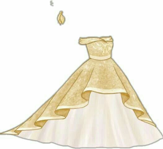 a drawing of a wedding dress on a hanger