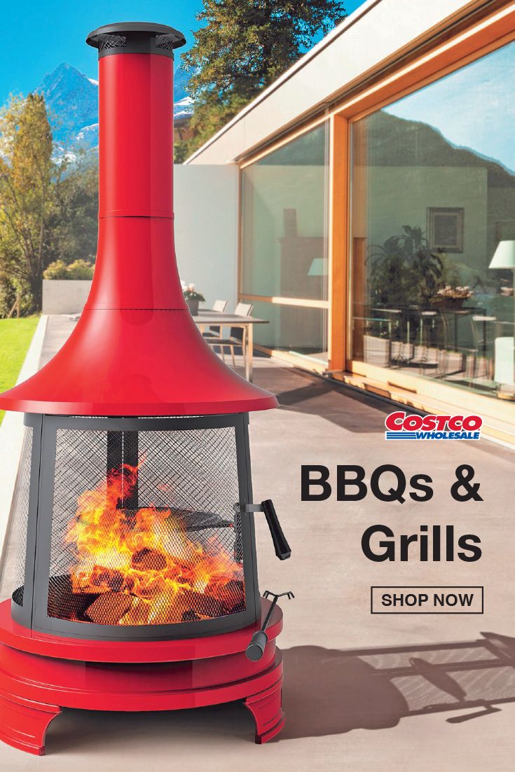 an outdoor fire pit with the words bbqs & grills shop now on it