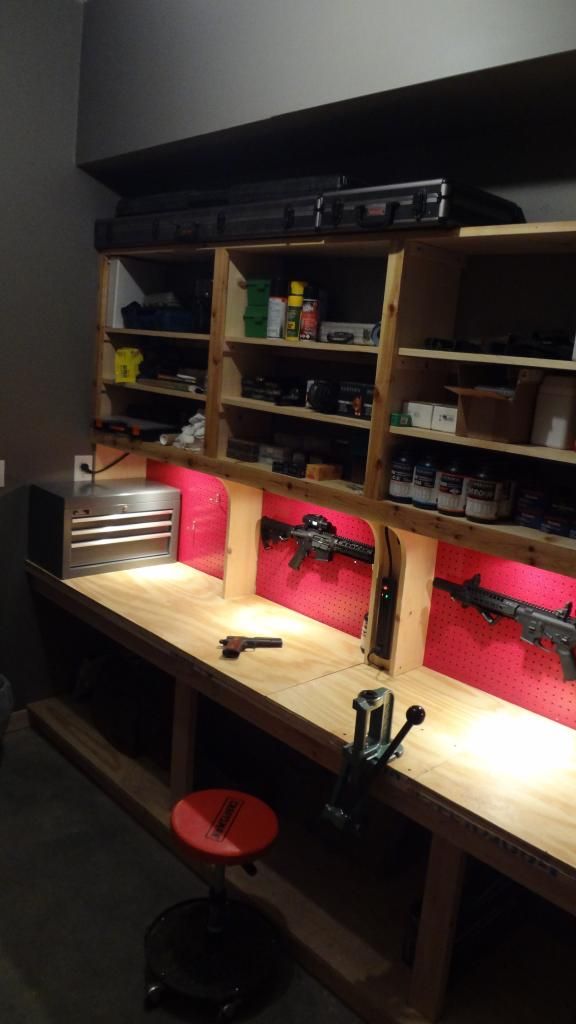 Reloading Bench Plans, Reloading Room, Gear Room, Reloading Bench, Ar Platform, Hunting Room, Garage Work Bench, Safe Room, Bench Plans