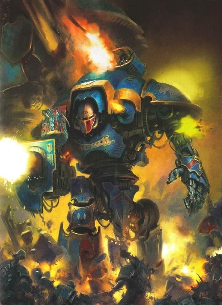 a painting of a warhammer with flames coming out of it's back end