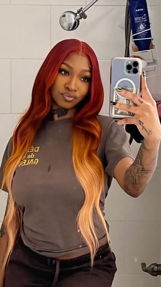 Luxury Hair Extensions, 13x4 Lace Front Wig, Frontal Wig Hairstyles, Creative Hair Color, Frontal Hairstyles, Ombré Hair, Pretty Hair Color, Dope Hairstyles, Colored Wigs