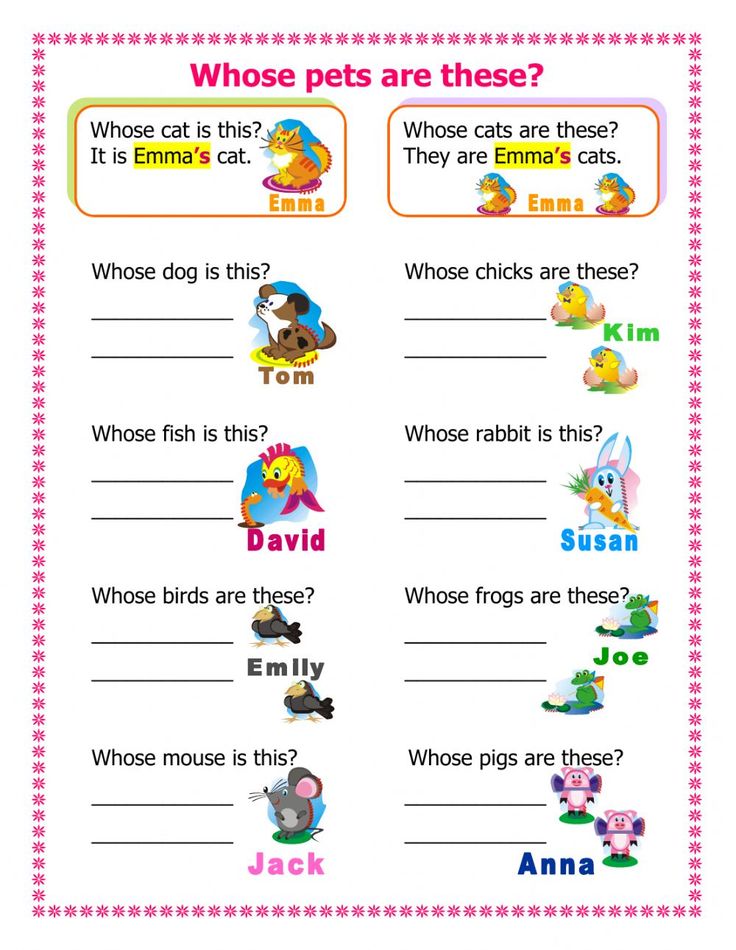 an animal themed worksheet with words and pictures for children to use in the english language