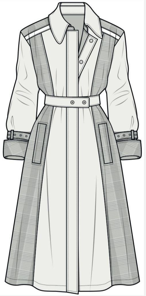 a drawing of a trench coat