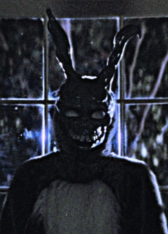 Frank mask Donnie Darko Donnie Darko Wallpaper, Frank Donnie Darko, Donny Darko, Horror Wallpapers, Donnie Darko, Cellar Door, Jake Gyllenhaal, Popular Movies, A Bunny