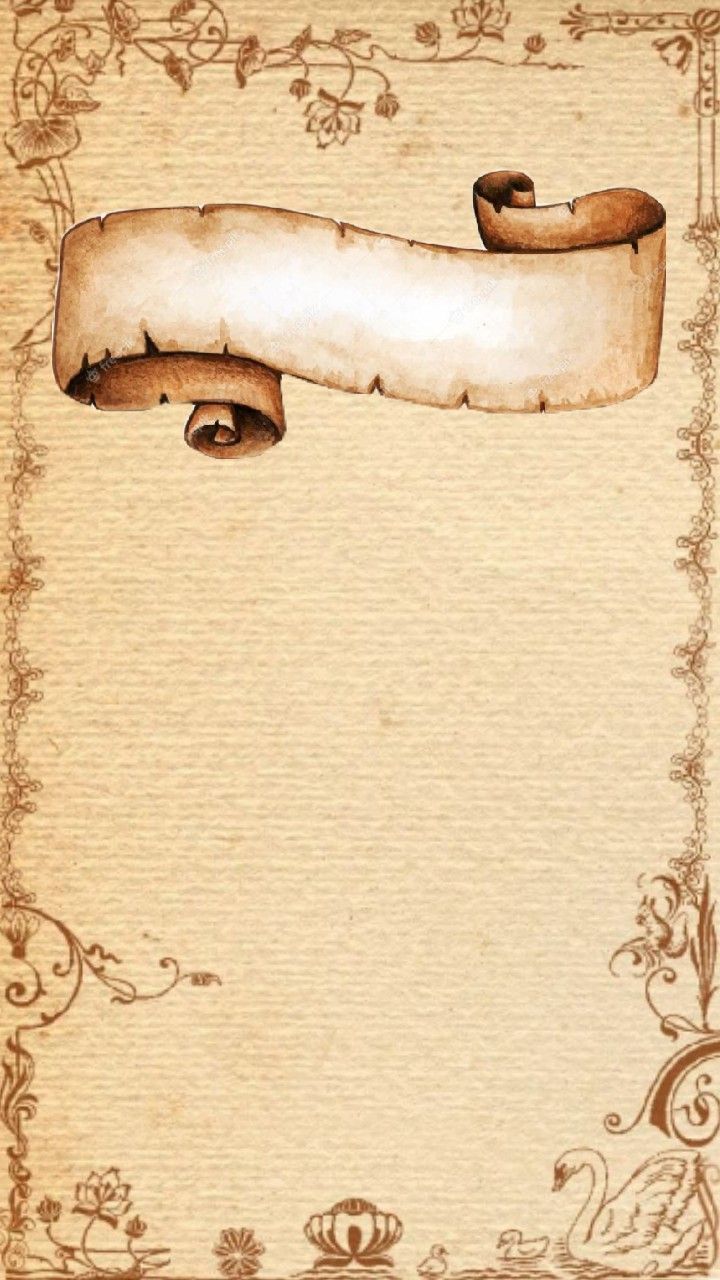 an old fashioned paper with a scroll on the corner and flowers around it, in sepia