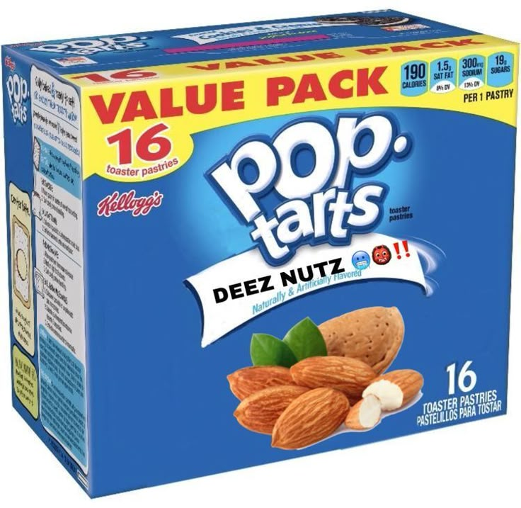 a box of pop tarts with nuts