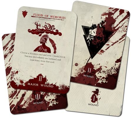 two playing cards that have been altered to look like they are from the movie blade of memories