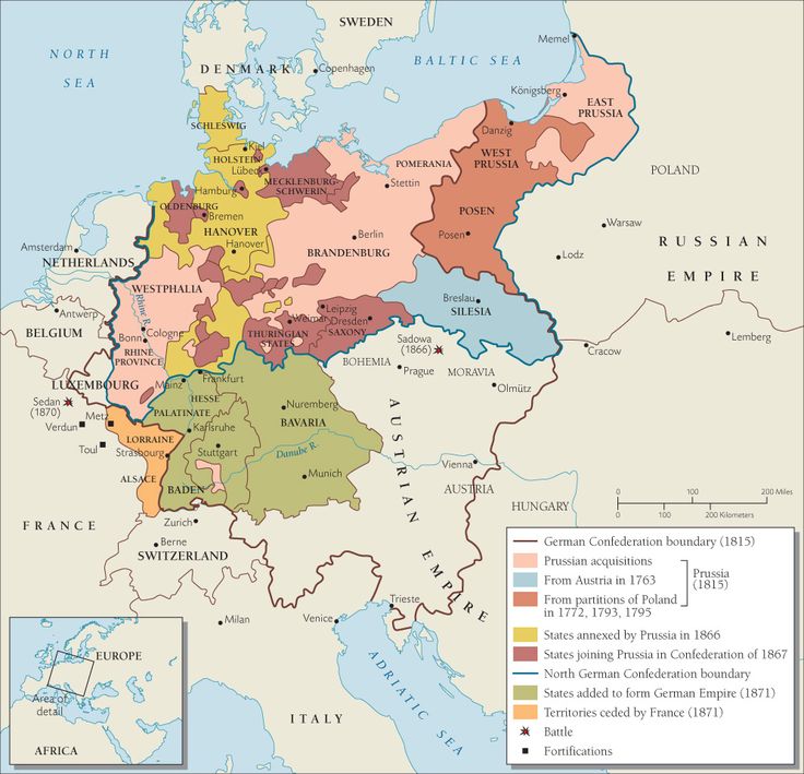 a map of europe showing the countries in different colors and their major borders, including france