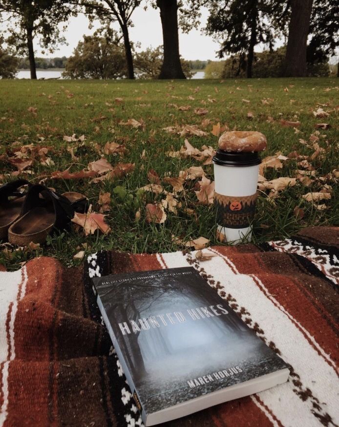 a book sitting on top of a blanket in the grass