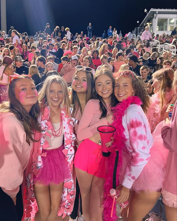 Barbie Football Theme, Pink Out Day Outfits, Barbie Football Game Theme, Barbie Hoco Week, Pink Out Fnl Outfit, Barbie Football Theme Outfit, Barbie Spirit Day Outfit, Pink Out For Football Game, Pink Out Ideas For Football Games