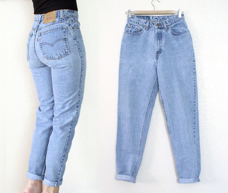 Vintage 80s 90s High Waist Levi's 512 Tapered Leg Jeans High Waisted Boyfriend Jeans, High Waisted Jeans Vintage, Looks Jeans, Levis 512, Boyfriend Fit Jeans, Tapered Leg Jeans, Trendy Swimwear, High Waisted Jeans, Mode Inspo