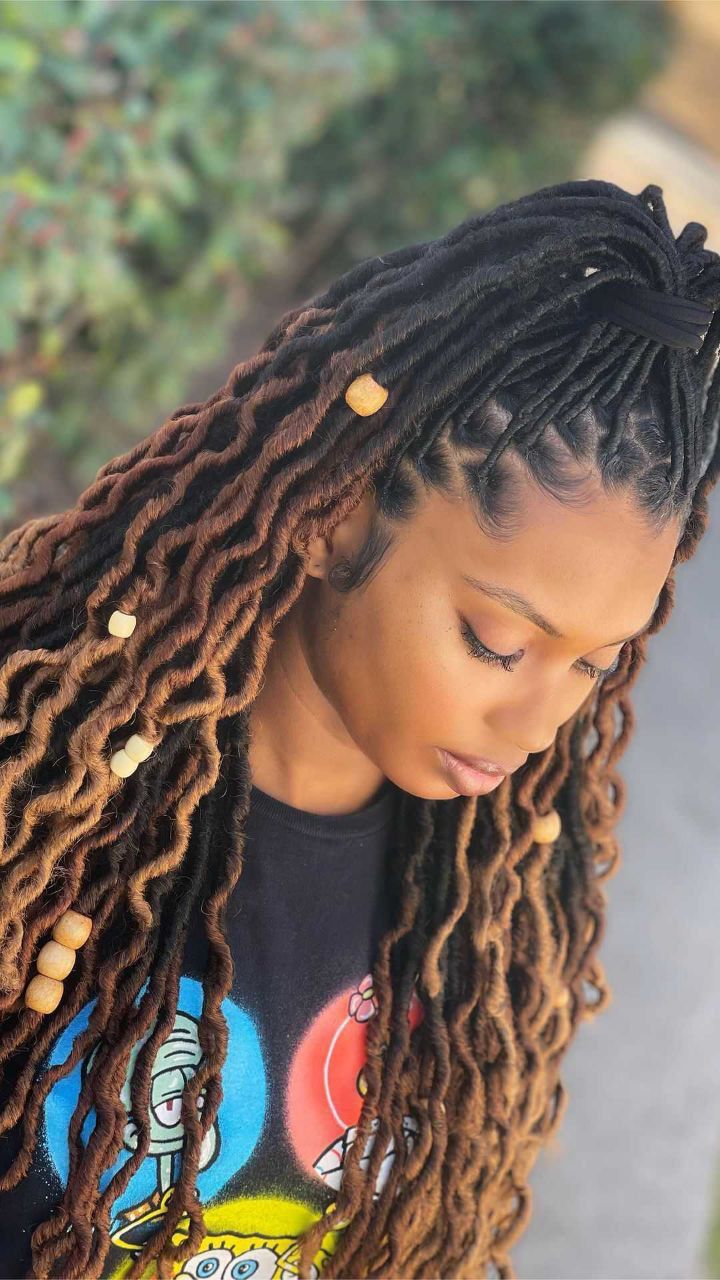 Artificial Locs Hairstyles, Draids Locks Styles, Artificial Dreadlocks, Artificial Locks Hairstyles, Artificial Locs Styles, Artificial Locs, Artificial Dreadlocks Hairstyles, Small Box Braids Hairstyles, Braids With Shaved Sides