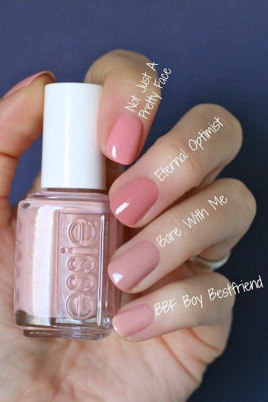 Essie Wild Nude Collection : Swatches & Comparisons | Essie Envy | Bloglovin��’ Spring Nail Polish Colors, Essie Nail Polish Colors, Essie Nail Colors, Spring Nail Polish, Nails Yellow, Spring Nail Colors, Pink Nail Polish, Essie Nail Polish, Essie Nail