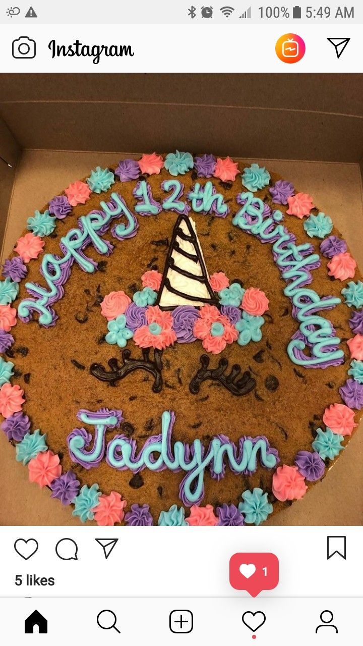 a birthday cake in a box on instagram