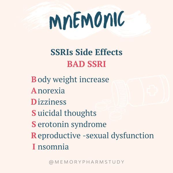 Medical Pneumonics, Antidepressants Nursing, Loss Of Interest, Pharmacology Mnemonics, Nursing School Studying Cheat Sheets, Pediatric Medicine, Medical Mnemonics, Nursing School Essential, Psychiatric Medications