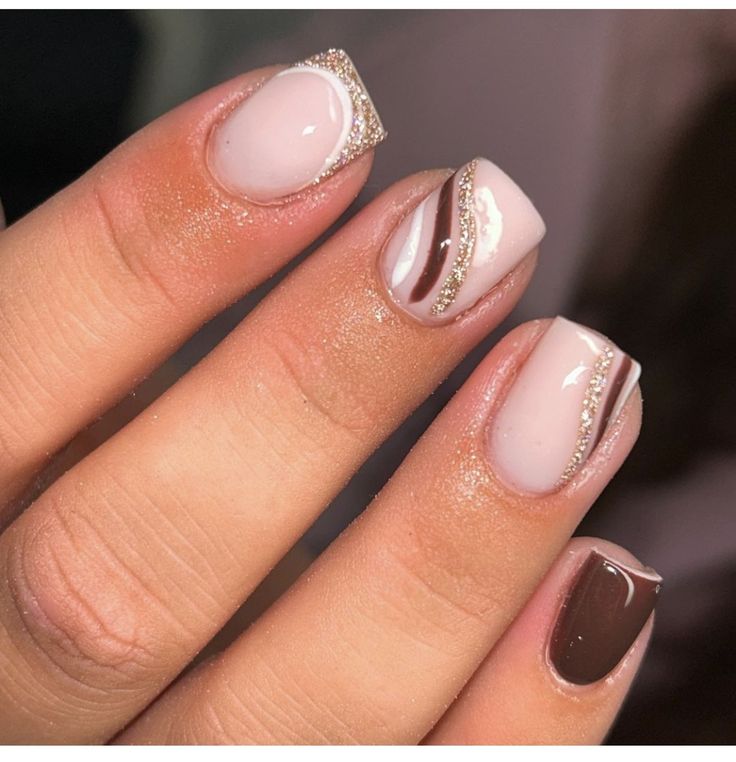 November Biab Nails, Biab Nail Design Autumn, Biab Nails Autumn, Autumn Biab Nails, Normal Nails, Gel Ideas, Bio Nails, Biab Nails, Pink Tip Nails