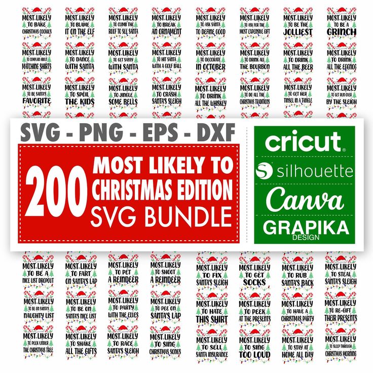 20 christmas svg bundle for cricut and silhouette