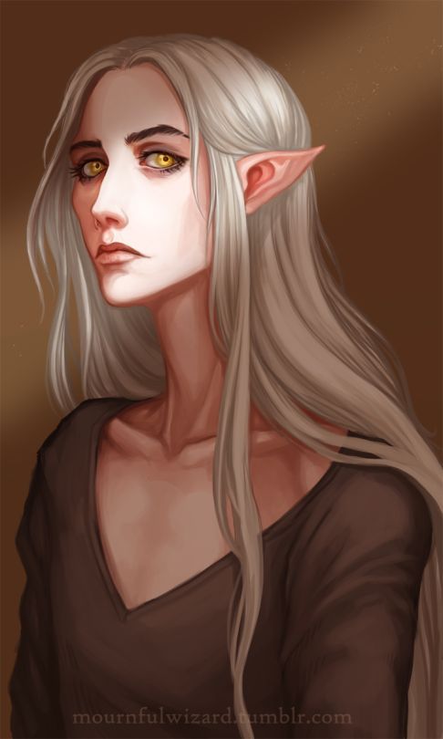 a woman with long white hair and yellow eyes