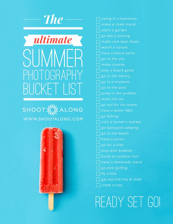 the ultimate summer photography bucket list