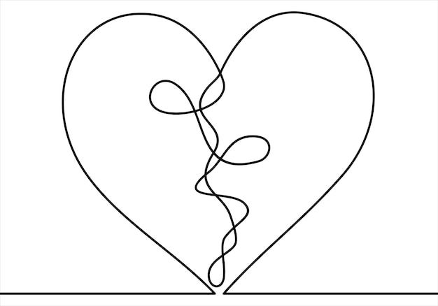 a black and white drawing of a heart with a vine coming out of the center