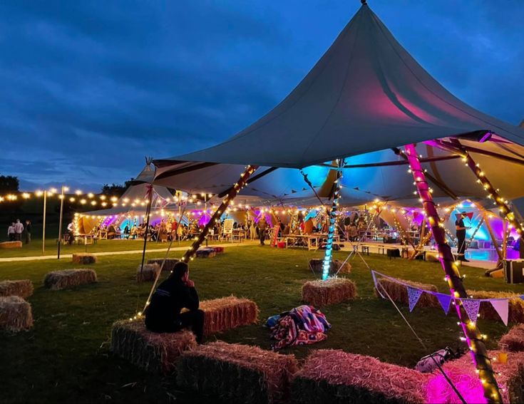 At Alcott our event managers can create any colours you like to make the tipis truly magical at night! Rave Wedding, Coachella Theme, Music Festival Wedding, Forever Wedding, Family Fun Day, Music Festival Poster, Tipi Wedding, Festival Celebration, Wedding Team