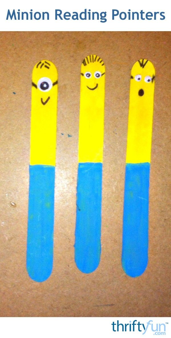 three pencils made to look like minion reading pointers