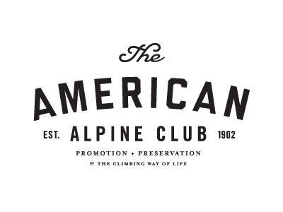 the american alpine club logo on a white background