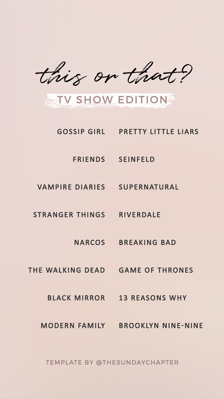 the tv show list for this or that?, with text overlaying it