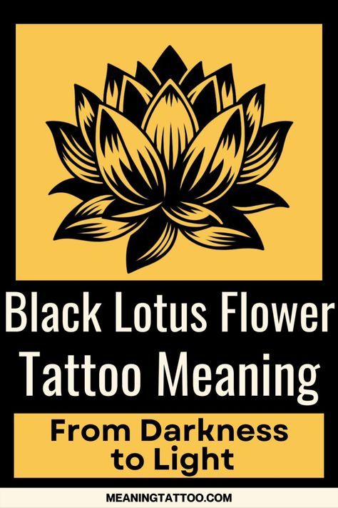 Wondering why the black lotus tattoo is so captivating? It's not just its beauty; it's a symbol of emerging from darkness into light. Find out more by clicking on our article and follow us for insights into the world of tattoo meanings. Dark Lotus Flower Tattoo, Black Lotus Flower Tattoo, Lotus Flower Tattoo Men, Lotus Tattoo Men, Lotus Meaning, Best Star Tattoos, Flower Tattoo Meaning, Black Lotus Flower, Black Lotus Tattoo