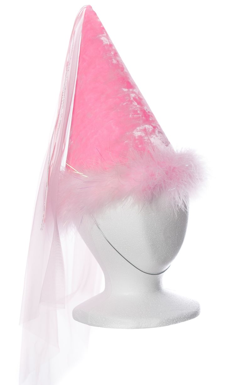 Fairy Finery Boa Feather Princess Hat in Candy Pink