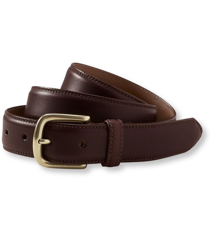 This versatile and classic khaki belt is made to go with just about any style of pant--from casual jeans to your favorite suit pants. Order the same size as your pants waist size; if between sizes, order the next size up. For waists 30" to 48". Made of full-grain leather. Slightly waxed finish reduces the appearance of scratches. Brass-finish buckle on Chocolate Brown and Light Brown; Black has silver-tone finish. Approx. 11/4"W. Made in USA of imported materials. Boys Belt, Ll Bean Men, Braided Leather Belt, Cloth Belt, Belt Leather, Leather Belts Men, Mens Chinos, Brown Belt, Suit Pants