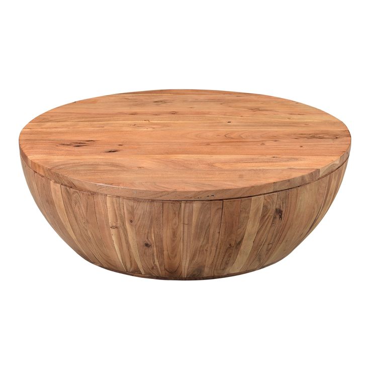 Rustic Solid Acacia Wood Coffee Table Moe' Home Storage Coffee Table, Drum Coffee Table, Coffee Table Furniture, Solid Coffee Table, Home Modern, Modern Furniture Living Room, Wood Storage, Coffee Table With Storage, Modern Coffee Tables