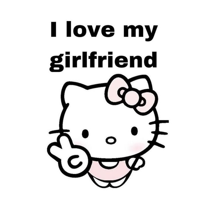 an image of hello kitty with the words i love my ex