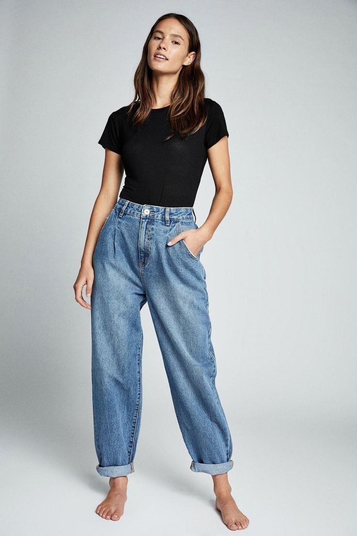 Jean Church Outfit, Slouchy Jeans Outfit, Church Outfit Jeans, Mommy Jeans, Balloon Jeans, Slouch Jeans, Mom Jeans Style, Most Comfortable Jeans, Outfits Con Jeans