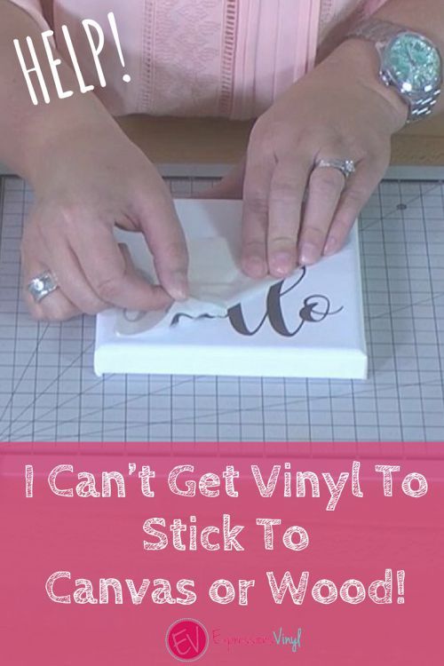 a person cutting paper with scissors on top of a piece of paper that says i can't get vinyl to stick to