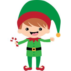 an elf is holding candy canes and smiling