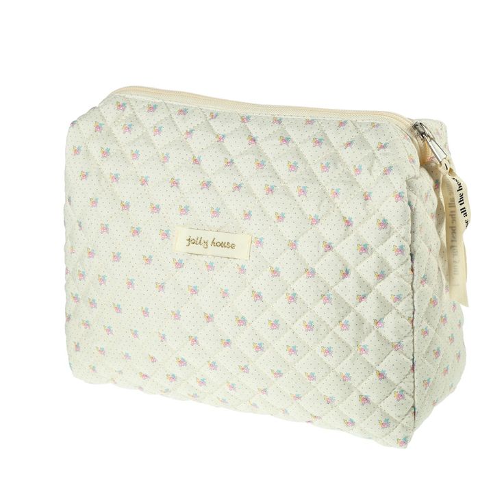 1. Cotton Makeup Bag is roomy to store your makeup foundation, brushes, skincare products, and travel-size toiletries, and fits all the stuff you use every day. 2. The quilted toiletry bag is made of cotton, soft and comfortable to the touch, and durable, which can effectively protect all your precious cosmetics. It will be easy to clean if it gets dirty. 3. The top of the cute makeup bag has easy to carry mobile handle. Easy to use, this cosmetic bag has a zipper design, convenient and labor-sa Daily Use Cream Zipper Pouch Cosmetic Bag, Daily Use Cream Cosmetic Bag With Zipper, Quilted Toiletry Bag, Pattern Makeup Bag, Cute Makeup Bag, Foundation Brushes, Cute Makeup Bags, Travel Size Toiletries, Makeup Storage Bag