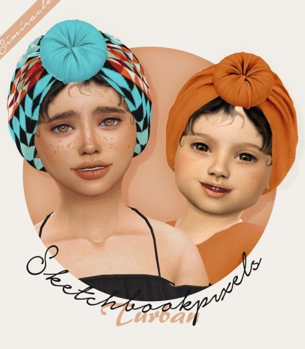 Accessories: Turban converted from Simiracle • Sims 4 Downloads Clare Siobhan, Toddler Cc Sims 4, Sims 4 Toddler Clothes, Sims 4 Patreon, Sims Baby, Sims 4 Black Hair, Sims 4 Cc Kids Clothing, Sims 4 Children, Sims 4 Game Mods