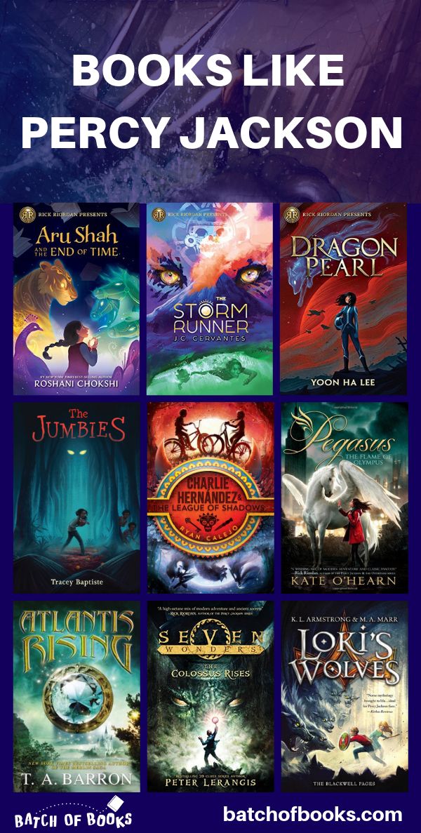 books like percy jackson are featured in this poster