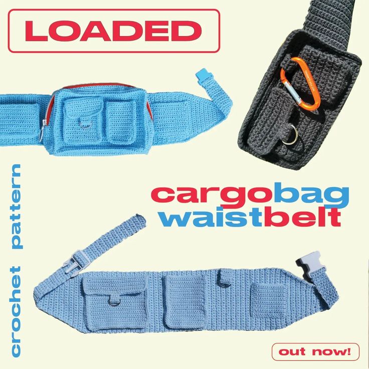 The Loaded waistbelt crochet pattern is out! 🩵💌🛠️🎀 So happy about this pattern release bc there has been a lot of fun and creative work behind this pattern! 🫶🏻 This pattern is a 2 in 1, so you will be able to create a waistbelt, or a waistbag to hit the streets full of pockets🚶🏻It is a very customizable piece so 'sky is the limit' ☁️ check out my website or ko-fi to grab a your own copy! 📝 a BIG shout out to my amazing testers who all made such a personalized piece! ✨ This wouldn't have be... Pocket Crochet, Crochet Alphabet, Crochet Pocket, Crochet Slouchy Hat, Sewing Stuffed Animals, Crochet Clothing And Accessories, Fun Crochet Projects, Pretty Bags, Crochet Accessories