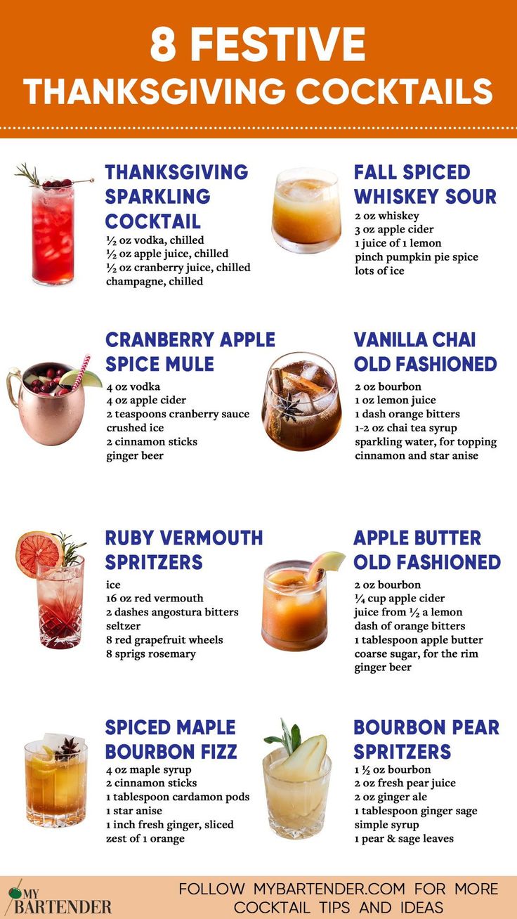 the 8 festive thanksgiving cocktails that are perfect for any type of party or celebration